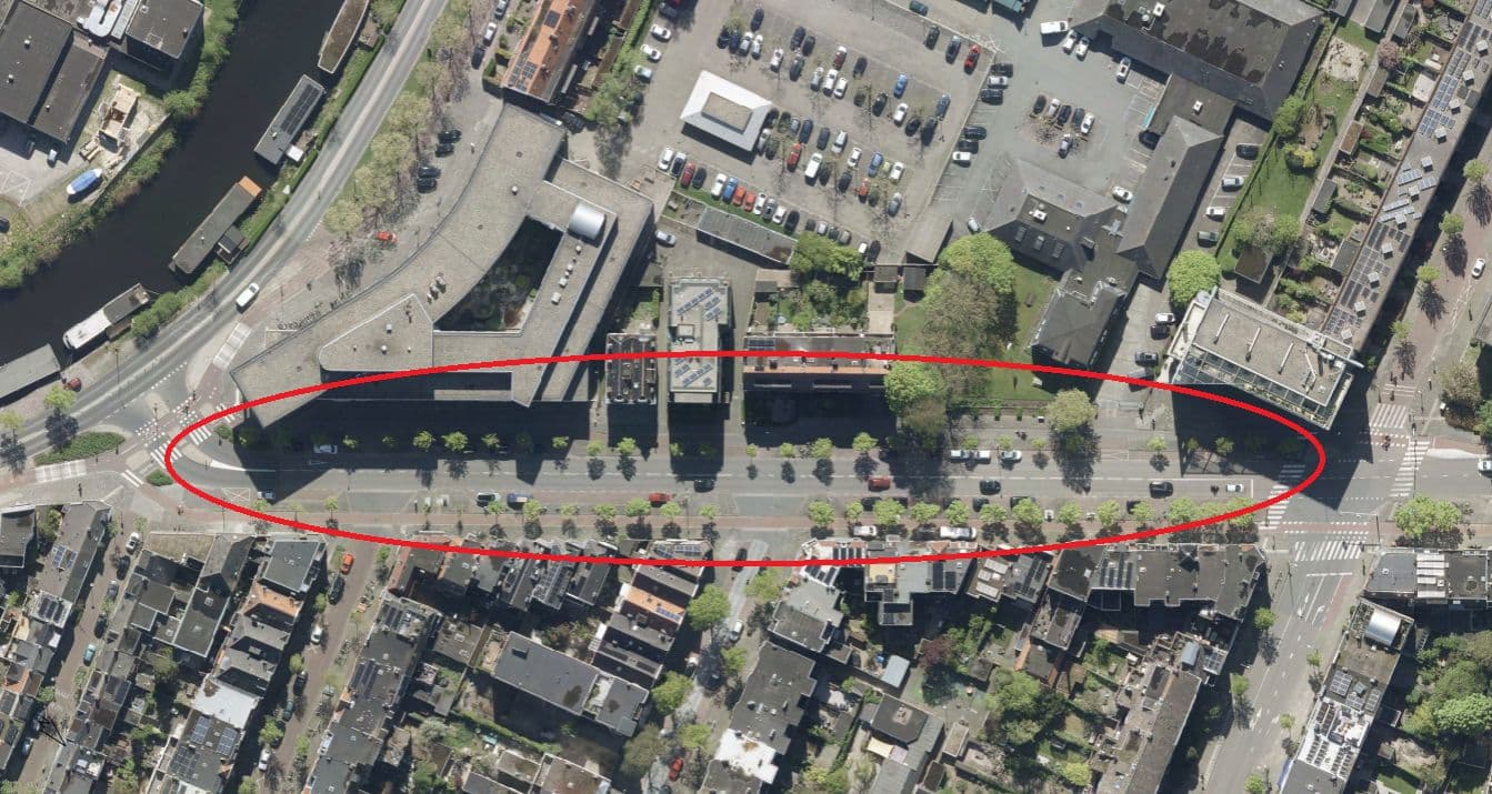 Het deel van de Friesestraatweg dat opnieuw wordt ingericht