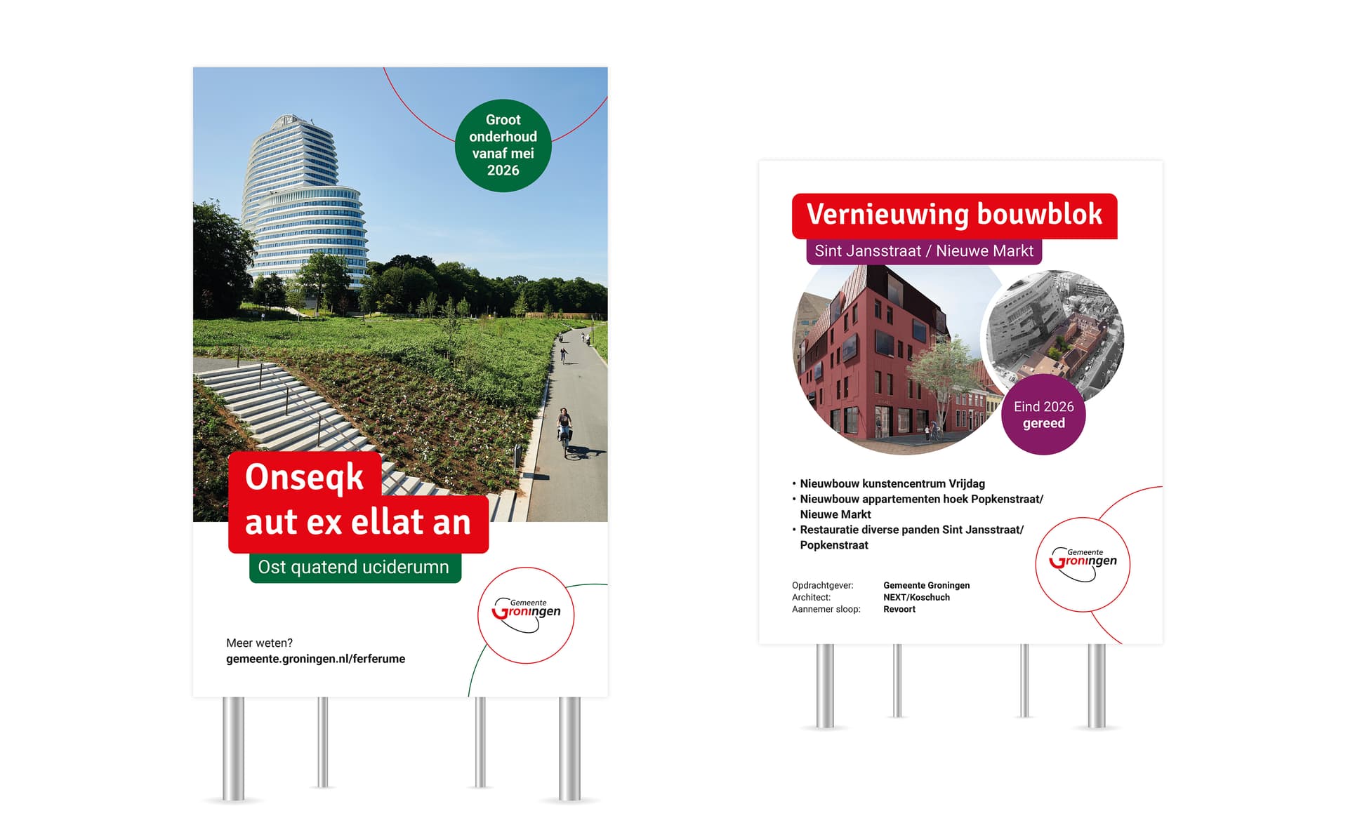 Voorbeeld bouwborden