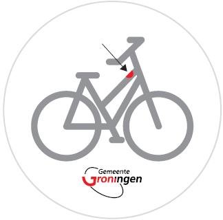 Positie fietssticker