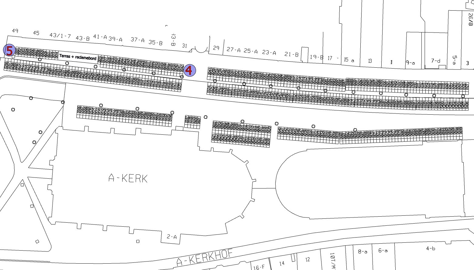 Akerkhof - tekening met grondnummers