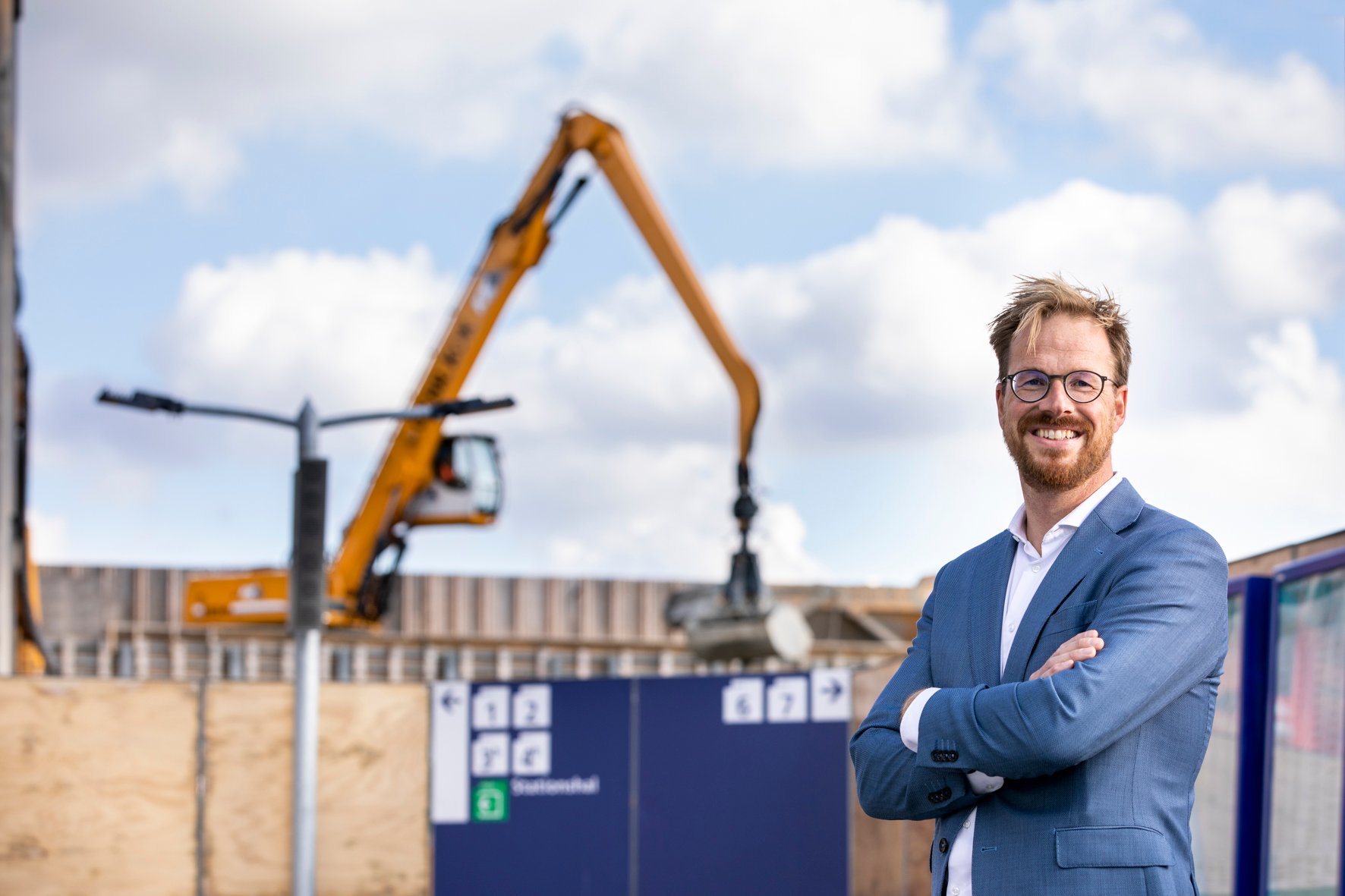 Afbeelding Rik van Niejenhuis bij de verbouwing van het hoofdstation