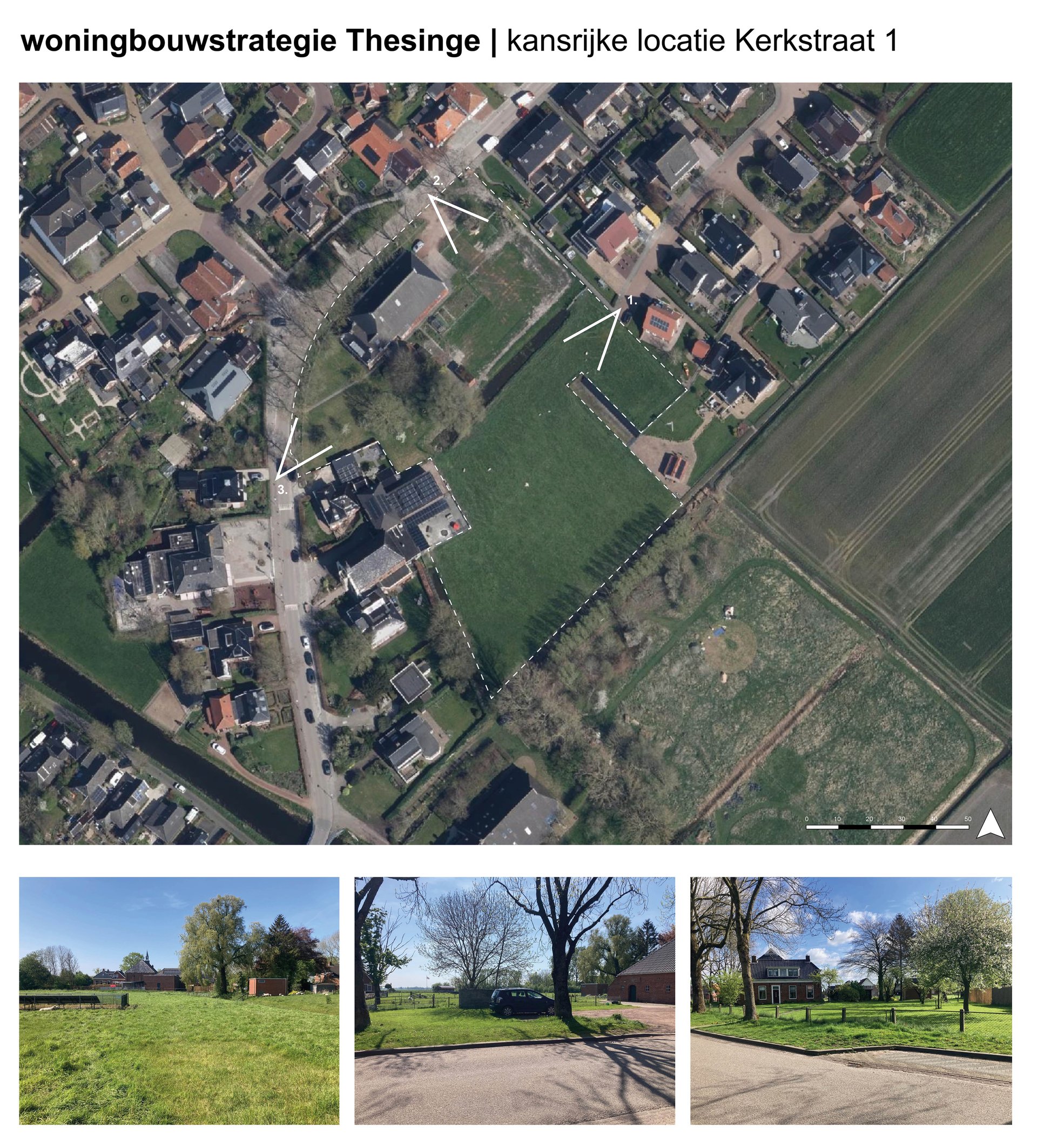 Afbeelding kaart met kansrijke locatie 1 Thesinge