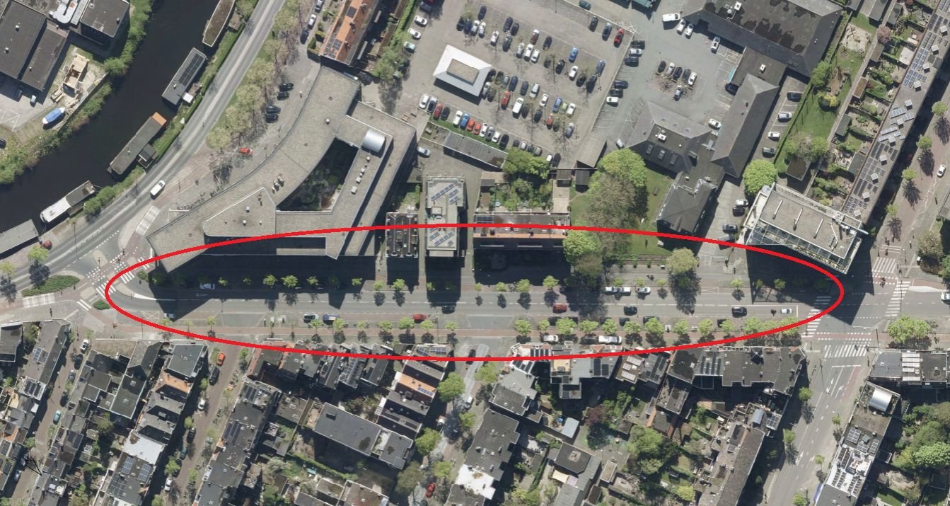 Het deel van de Friesestraatweg dat opnieuw wordt ingericht