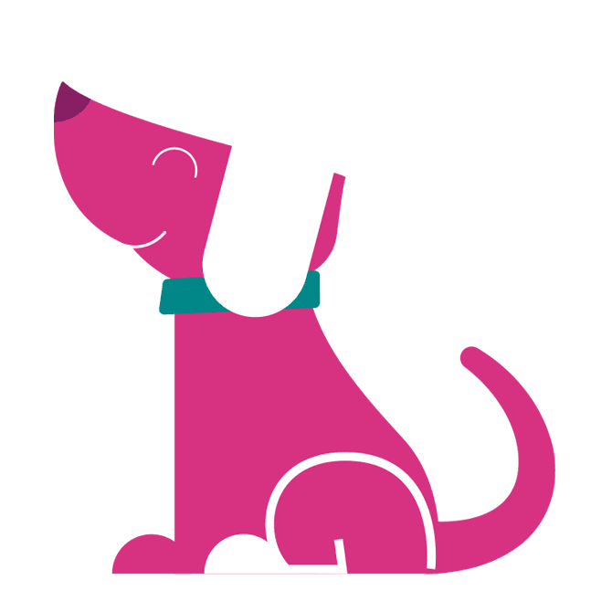 Voorbeeld illustratie hond