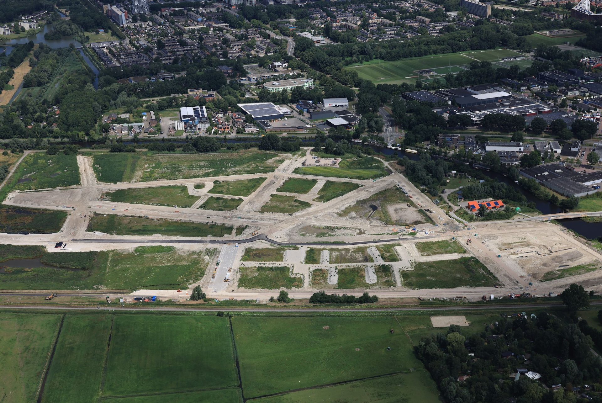 Luchtfoto van het Suikerzijdeterrein (Noord)