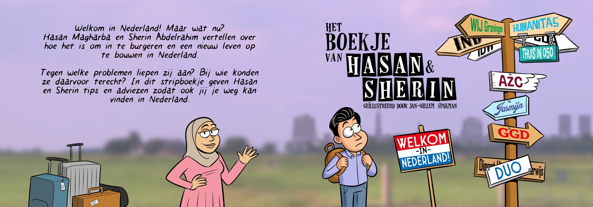 Voorkant van het boekje van Hasan en Sherin