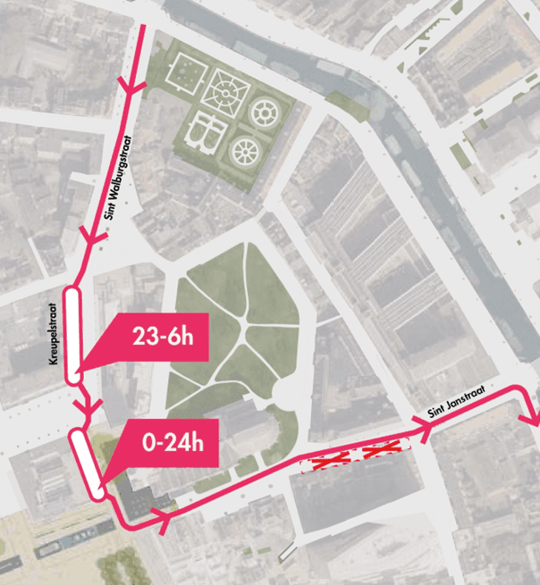Taxistandplaats 1 april - 1 juni  2024