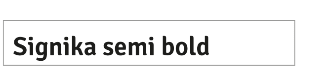 Typografie Signika